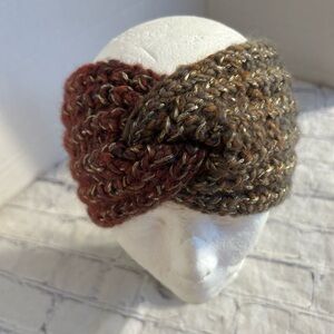 CREAZIONI BA-BO MADE IN ITALY ACRYLIC WOOL BLEND KNIT WARM COLORS HEADBAND